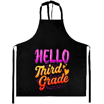 Discover Hello third grade hear teacher student back to Aprons