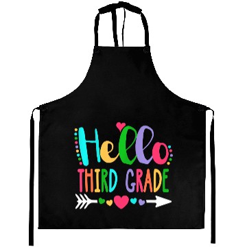 Discover Hello Third Grade Heart Teacher Student Back To Aprons