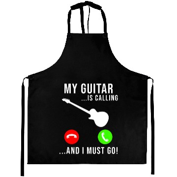 Discover My Guitar Is Calling - Funny Bass Guitar Music Aprons