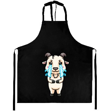 Discover Goat Sad Crying Emoticon Aprons