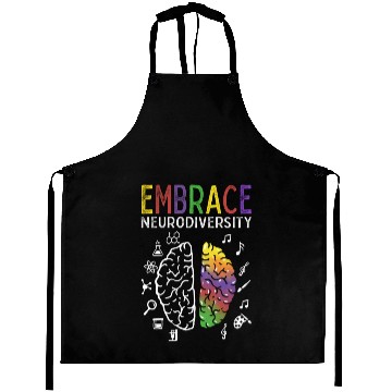 Discover Neurodiversity Embrace Adhd Autism Asd Brain Aprons