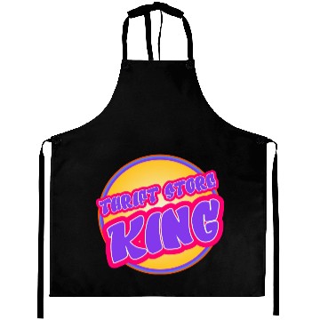 Discover Thrift Store King purple yellow Aprons