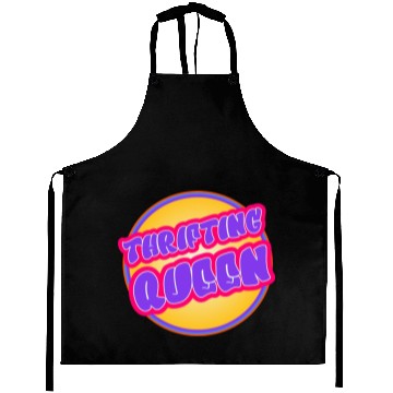 Discover Thrifting Queen purple yellow Aprons