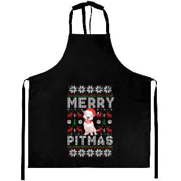 Discover Pitbull Merry Pitmas Ugly Aprons