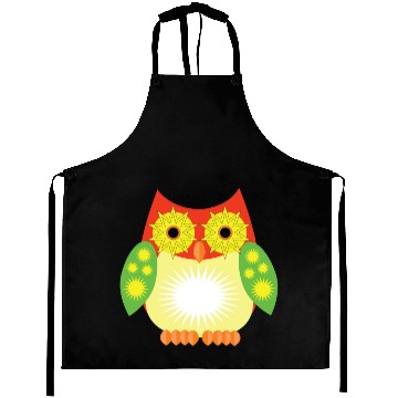Discover Star Owl Red Yellow Green Aprons