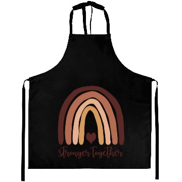Discover Stronger Together in Tone Rainbow Heart Aprons