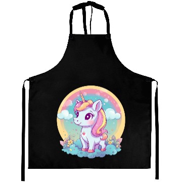 Discover Unicorn Rainbow Sunset Aprons