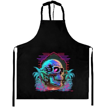 Discover ull Vaporwave Retrowave Aesthetic Synthwave Aprons