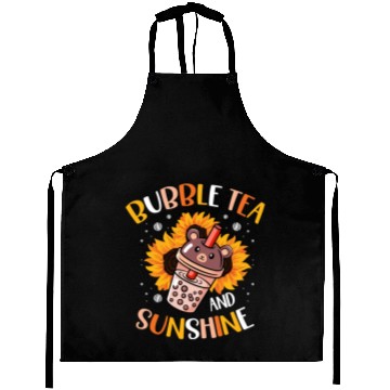 Discover Bubble Tea And Sunshine Boba Tea Drinker Aprons