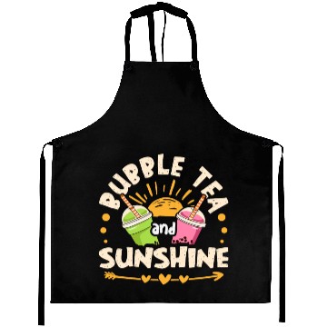 Discover Bubble Tea And Sunshine Boba Tea Drinker Aprons