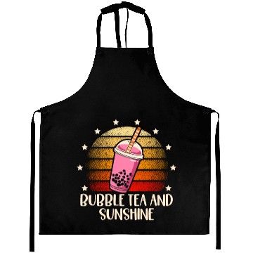 Discover Bubble Tea And Sunshine Boba Tea Drinker Aprons