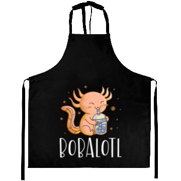 Discover Bobalotl Bubble Tea Lover Boba Tea Drinker Axolotl Aprons