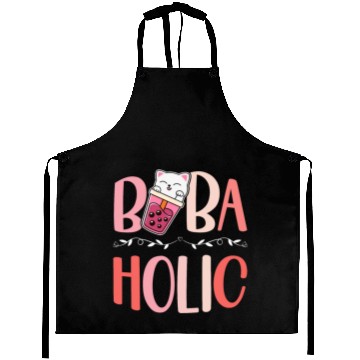 Discover Bobaholic Bubble Tea Lover Boba Tea Drinker Korean Aprons