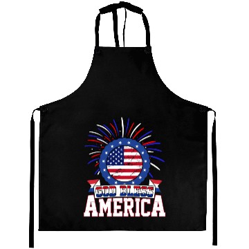 Discover God Bless America Independence Day USA Patriot Aprons
