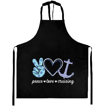 Discover Peace Love And Cruising Ocean Vacation Cruise Ship Aprons