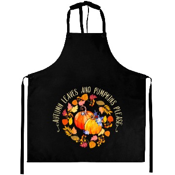 Discover Autumn Leaves and Pumpkins Please Autumn Fall Aprons