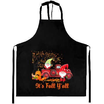 Discover It's Fall Y'all Cute Gnomes Pumpkin Spice Autumn Aprons