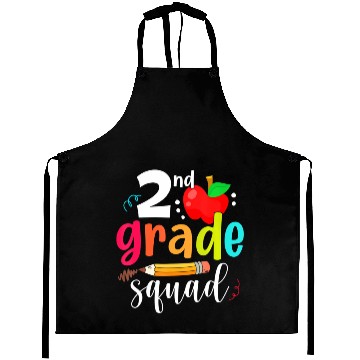 Discover Second Grade Squad Funny Back To School 2nd Aprons