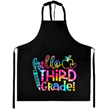 Discover Tie Dye Hello 3rd Grade Teacher Student Back To Aprons