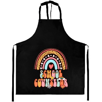 Discover School Counselor Groovy Back to School Aprons