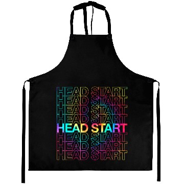 Discover Rainbow Tie Dye Head Start Team Back To School Aprons