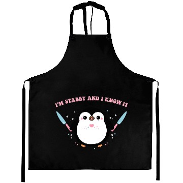 Discover I'm Stabby And I Know It Penguin Knife Aprons