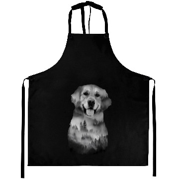Discover Dog Illustration Golden Retriever Dog Owner Dog Aprons