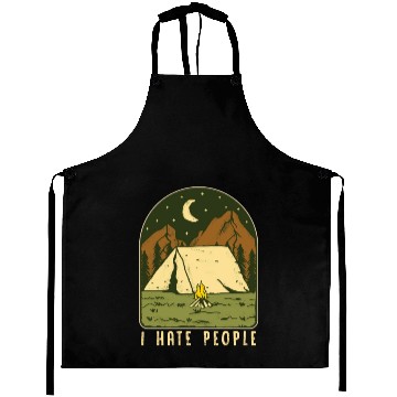 Discover I Hate People Funny Nature Camping Outdoors Aprons