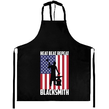 Discover Blacmith Heat Beat Repeat Usa Flag Patriotic Blacm Aprons