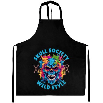 Discover Skull society wild style Aprons