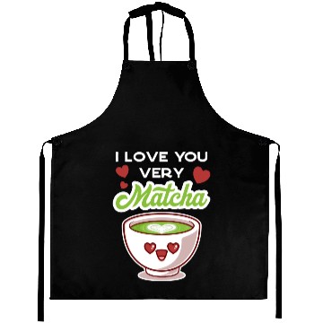 Discover I Love You Very Matcha Aprons