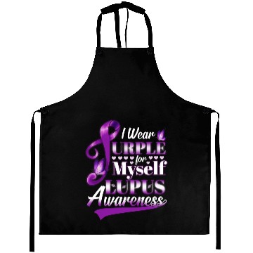Discover I Wear Purple For Myself Lupus Awareness Aprons