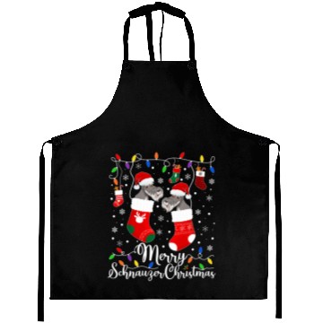 Discover Merry Schnauzer Mini Schnauzer Xmas Aprons