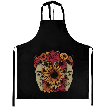 Discover Frida Kahlo Head Flowers Aprons