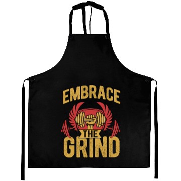 Discover Embrace The Grind Workout Weight Lifting Aprons