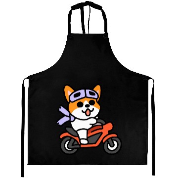 Discover Biker Corgi Dog Lover Welsh Aprons