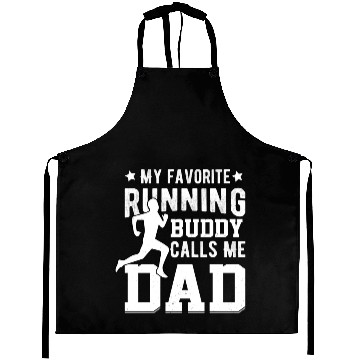 Discover My Running Buddy Calls Me Dad Aprons