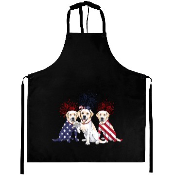 Discover Labrador Retriever Us Flag 4Th Of July Independenc Aprons