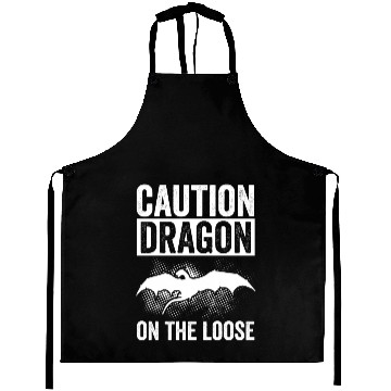 Discover Caution dragon on the loose Aprons