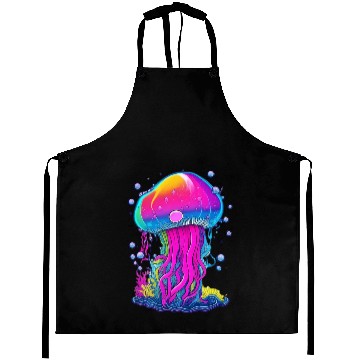 Discover Vibrant Jellyfish Colorful Aprons