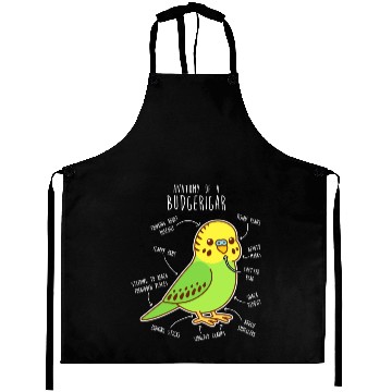 Discover Green Budgie Anatomy Aprons