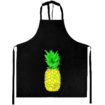 Discover Pineapple Pun Illustration Aprons