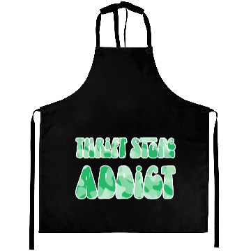 Discover Thrift Store Addict green camo Aprons