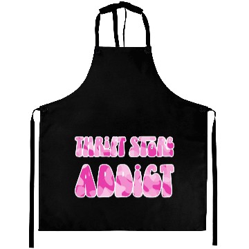 Discover Thrift Store Addict pink camo Aprons