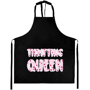 Discover Thrifting Queen pink floral Aprons