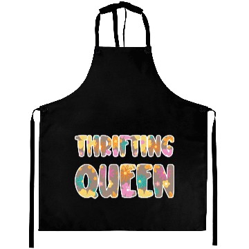 Discover Thrifting Queen brown floral Aprons