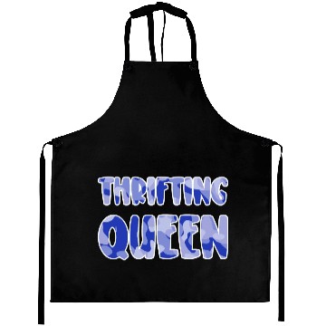 Discover Thrifting Queen blue camo Aprons