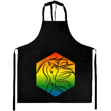 Discover Rainbow Unicorn Silhouette | TTRPG Pride Aprons