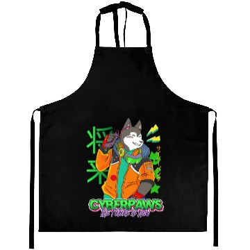Discover Cyberpunk Futuristic Dog Aprons