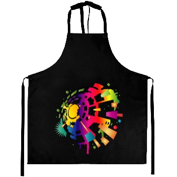 Discover colorful sound symbol for festival season Aprons